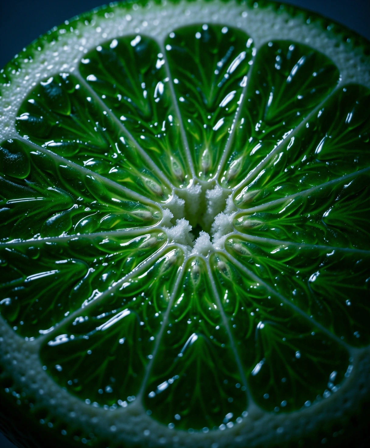 Microscopic view of organic plant matter